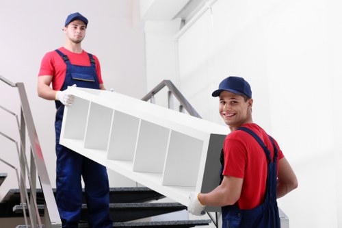 Removal company moving household items during a professional service