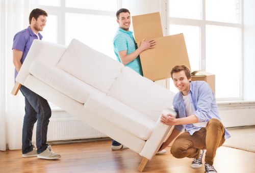Professional movers handling flat access in Uxbridge