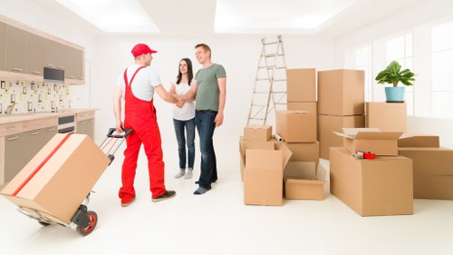 Loading furniture into a removal van in Uxbridge