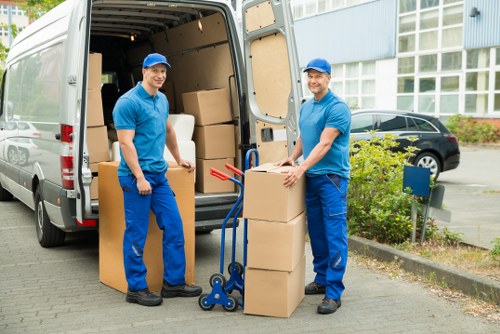 Packed moving boxes ready for a local removal service