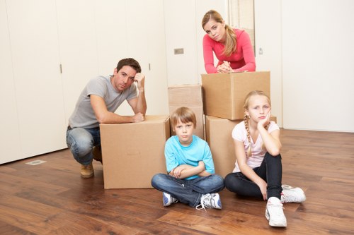 Commercial office move in Uxbridge with labelled items