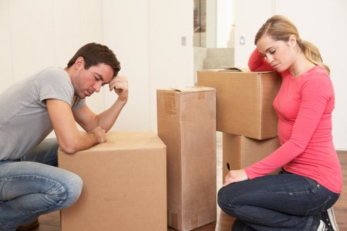 Family preparing belongings for a home move in Uxbridge